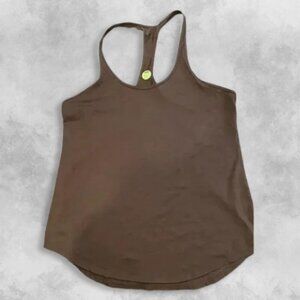 Lululemon Racerback Tank Top Sleeveless Curved Hem Lightweight Brown Women's Med